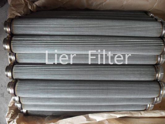 O elemento de filtro de dobramento de aço inoxidável suporta 30MPa à pressão 90MPa