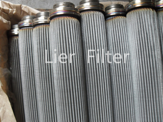 Elemento de filtro aglomerado fibra tecido metal de Mesh Pleated Filter Element Metal do fio